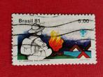 Brazilie 1981: scouts, kampvuur, Postzegels en Munten, Postzegels | Amerika, Ophalen of Verzenden, Zuid-Amerika, Gestempeld