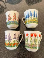 4 tasses en porcelaine rétro à motif floral Villeroy & Boch, Enlèvement ou Envoi