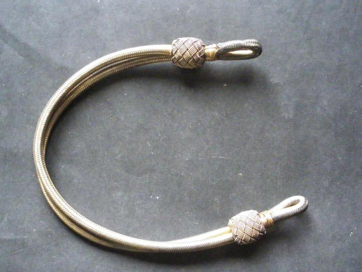 Jugulaire de cannetille pour képi Pontus d'officier belge, Verzamelen, Militaria | Algemeen, Landmacht, Overige typen, Ophalen of Verzenden