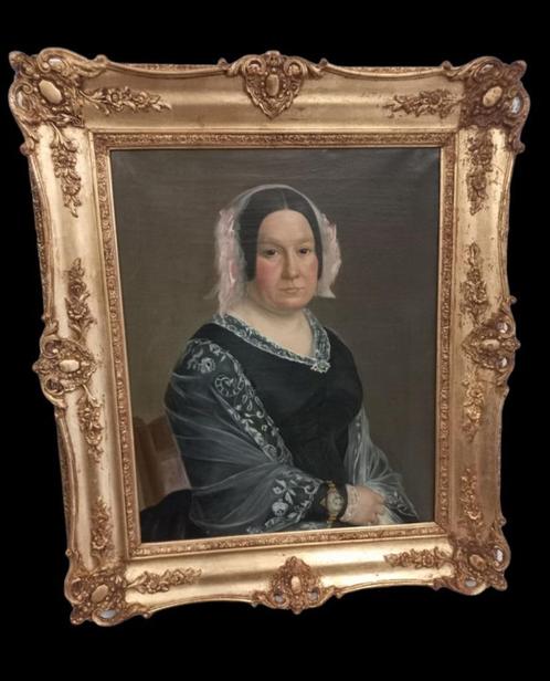 19de eeuws anoniem portret., Antiek en Kunst, Kunst | Schilderijen | Klassiek, Ophalen