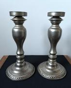 2 bougeoirs vintage en métal, Enlèvement ou Envoi, Autres matériaux