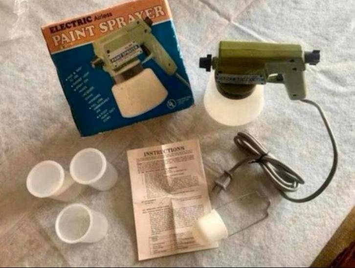 Vintage Elektrische Airless Paint Sprayer Verf spuit retro, Doe-het-zelf en Bouw, Schildersmaterialen, Nieuw, Verfspuit of Verfpomp