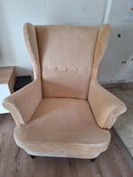IKEA zetel Strandmon grijs + gratis beige hoes, Ophalen, Gebruikt