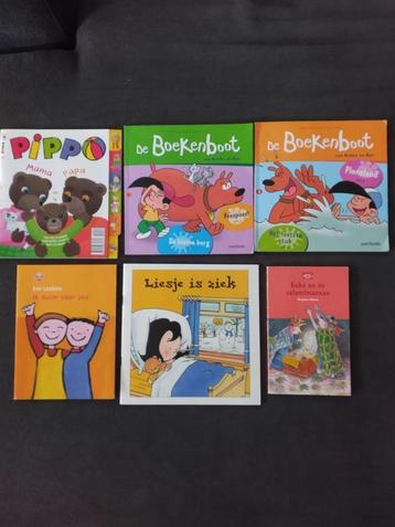 6 kinderboekjes: Pippo, de Boekenboot, Liesje is ziek,...