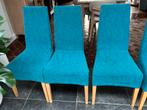 6 eetkamerstoelen, Huis en Inrichting, Stoelen, Ophalen, Gebruikt, Blauw, Landelijk
