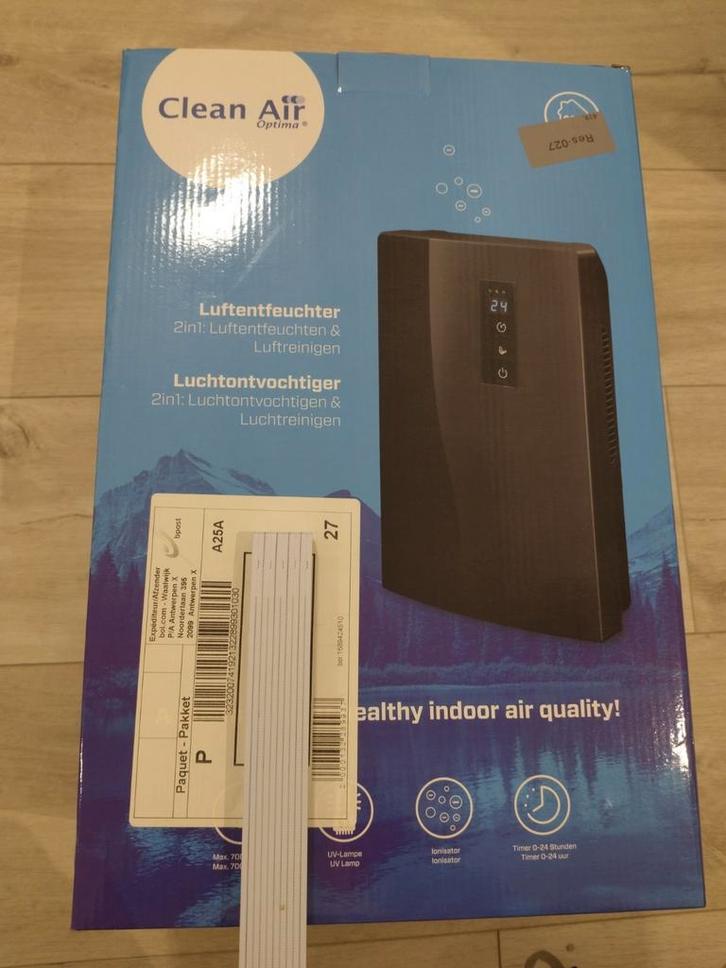 Clean air 2 in 1 luchtontvochtiger/reiniger, Elektronische apparatuur, Luchtbehandelingsapparatuur, Zo goed als nieuw, Ophalen