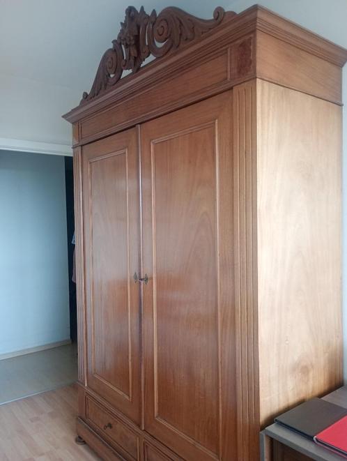 Houten hall kast met houtsnijwerk, Huis en Inrichting, Kasten | Overige, Gebruikt, Ophalen