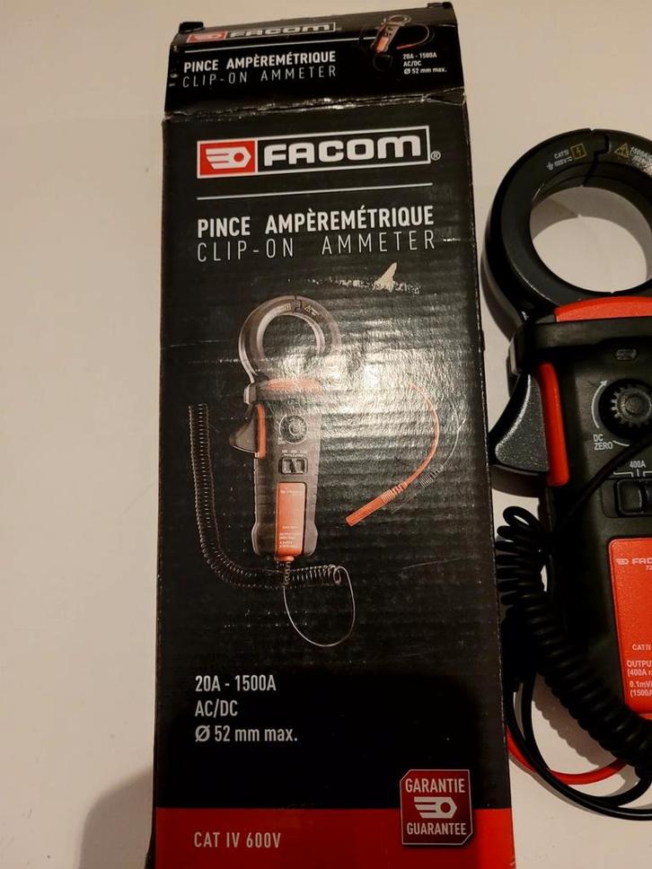 Pince Ampèremètre Facom 20 Ma - 1500A - 720.P1500PB - 720.P1, Doe-het-zelf en Bouw, Meetapparatuur, Zo goed als nieuw, Ophalen of Verzenden