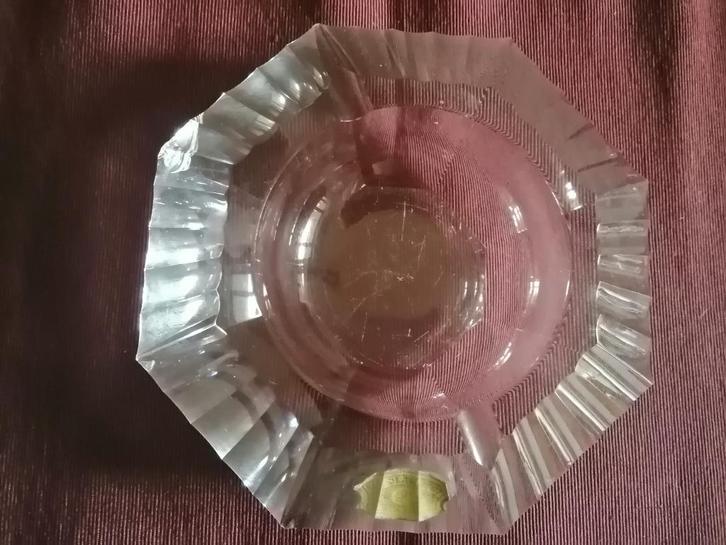 Grand Cendrier en cristal Val st Lambert, Antiek en Kunst, Antiek | Glaswerk en Kristal, Verzenden