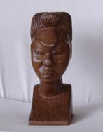 Senegalees vrouwenhoofd in African Blackwood - eind 19de E, Antiquités & Art, Envoi