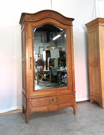 Armoire à vêtements/linges ancienne 1 porte en chêne H 217 W, Enlèvement