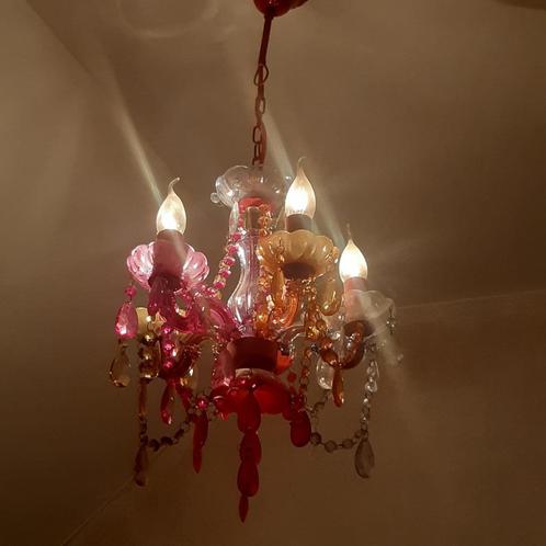 Hanglamp - Luster, Huis en Inrichting, Lampen | Hanglampen, Gebruikt, 50 tot 75 cm, Kunststof, Ophalen