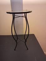Tafeltje Pauw, Huis en Inrichting, Tafels | Bijzettafels, Minder dan 55 cm, Gebruikt, Rond, Glas