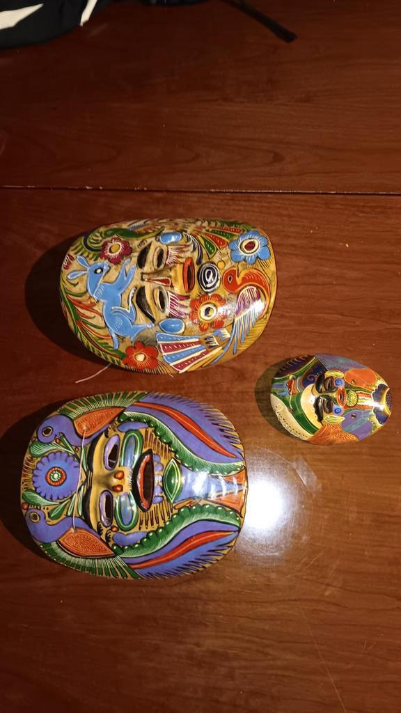 3 zuid amerikaanse maskers, Antiek en Kunst, Antiek | Keramiek en Aardewerk, Ophalen of Verzenden