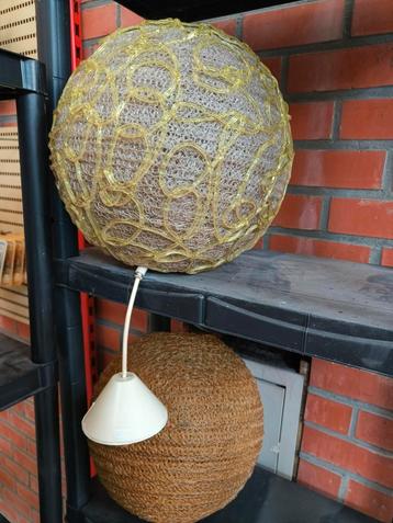 Lustres vintage rétro diamètre 40 cm, Enlèvement ou Envoi, Utilisé