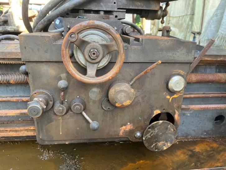 Oude DE Moor metalen draaibank + Wagner spinmachine, Doe-het-zelf en Bouw, Draaibanken, Gebruikt, Metaaldraaibank, Ophalen