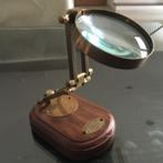 Antiek Opticiens  Bureau Gemonteerd Vergrootglas, Antiek en Kunst, Ophalen of Verzenden
