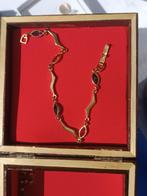 Vergulde armband met gekleurde steentjes, Ophalen of Verzenden, Gebruikt, Goud, Goud