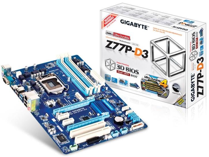 Moederbord Gigabyte GA-Z77P-D3, Computers en Software, Moederborden, Gebruikt, Intel, DDR3, Ophalen of Verzenden