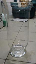 Een grote glazen vaas doorzichtig glas, Comme neuf, Enlèvement, Verre