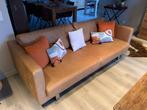Cognac 3 zit zetel in zadelleer, Huis en Inrichting, Zetels | Zetels, Ophalen, 250 tot 300 cm, Driepersoons, Zo goed als nieuw