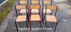Reste 4 anciennes chaises d'école Hauteur assise 45 cm Quelq, Antiquités & Art, Curiosités & Brocante, Enlèvement
