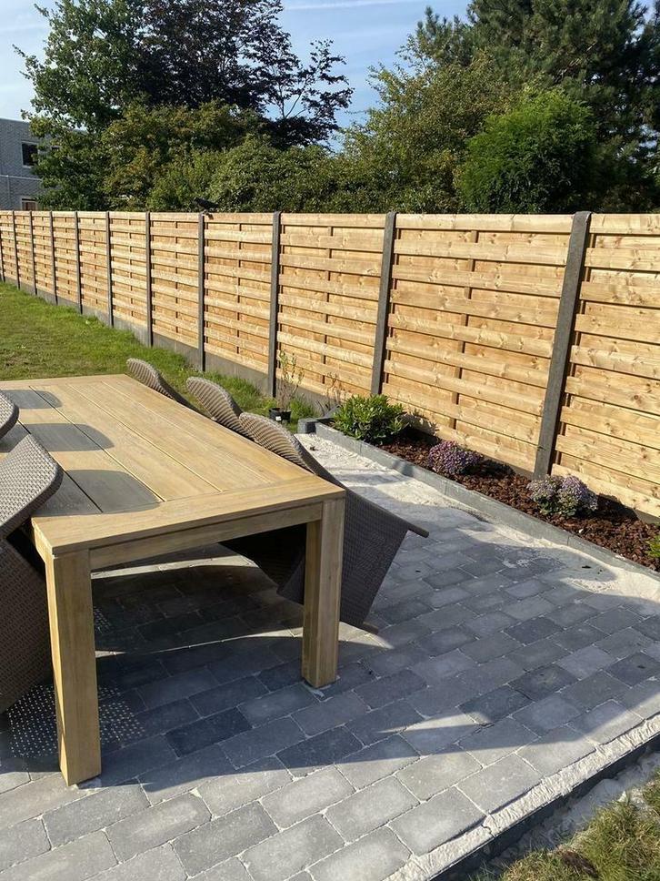 Afsluiting met houten schutsels, Tuin en Terras, Tuinhekken en Hekwerk, Nieuw, Tuinhek, Hout, Ophalen
