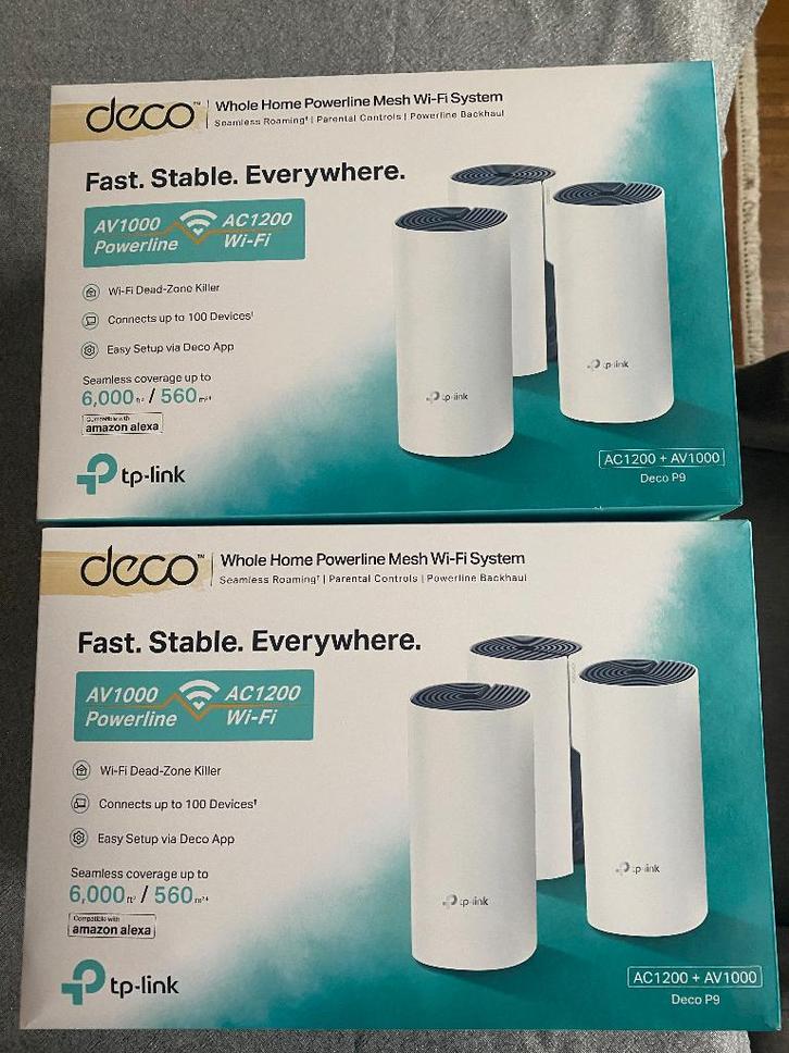 tp-link Deco P9 Powerline + Mesh wifi (6 units), Computers en Software, WiFi-versterkers, Gebruikt, Ophalen