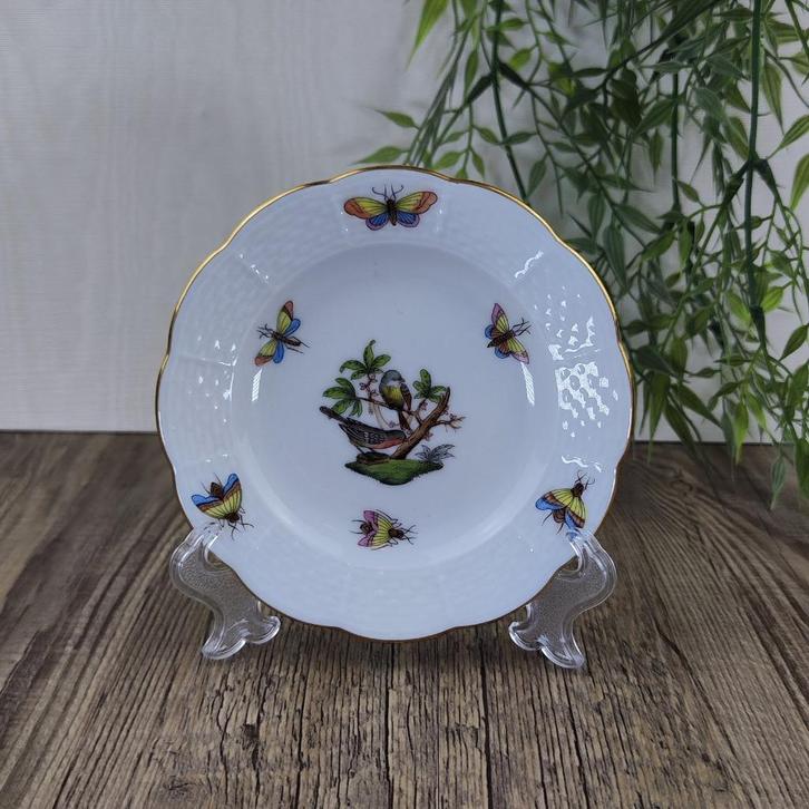 Assiette Herend Rothschild Bird Petit Four #512, Antiquités & Art, Antiquités | Services (vaisselle) pièces, Enlèvement ou Envoi