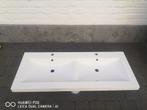 Double évier salle de bain blanc, Minder dan 25 cm, Ophalen of Verzenden, Zo goed als nieuw, Wasbak of Wastafel