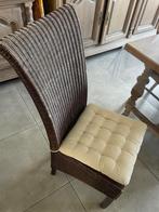6 Stoelen rotan, Ophalen, Gebruikt, Bruin, Riet of Rotan