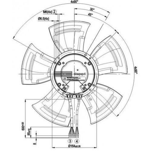 400W ventilator met interne sturing, Elektronische apparatuur, Ventilatoren, Zo goed als nieuw, Ophalen of Verzenden