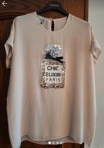 Blouse vrouwen ecru met glitter maat XL, Kleding | Dames, Blouses en Tunieken, Ophalen, Beige, Maat 42/44 (L), Nieuw