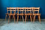 Série de 4 ou 8 chaises vintage scandinaves en bois clair po, Ophalen