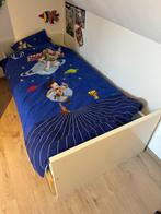 Wit 1 persoons bed met lades, 100 cm, Modern, Gebruikt, 210 cm