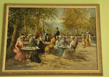 Peinture a l'huile de E.Galiany  (1854-1941) beschikbaar voor biedingen