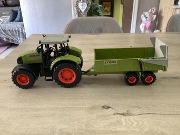 Speelgoed plastic tractor met aanhangwagen (15x50 cm) beschikbaar voor biedingen