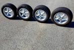 4 jantes alu avec pneus hiver pour Opel et Fiat, Auto-onderdelen, Banden en Velgen, Ophalen, Gebruikt, 15 inch, Banden en Velgen