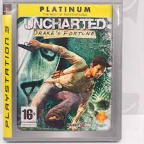 PS3-game Uncharted: Drake's Fortune (platina)., Games en Spelcomputers, Games | Sony PlayStation 3, Zo goed als nieuw, Avontuur en Actie