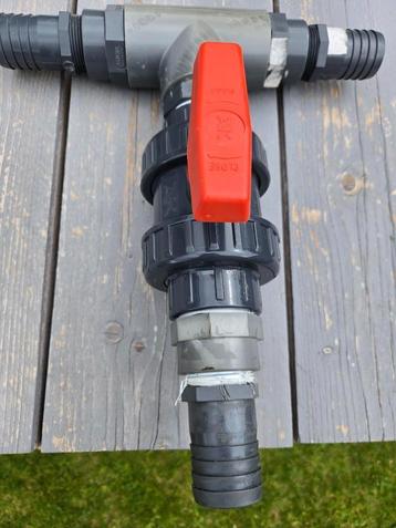 T Stuk Met Kogelkraan AK 50 mm 2 x Binnendraad naar 38 MM beschikbaar voor biedingen