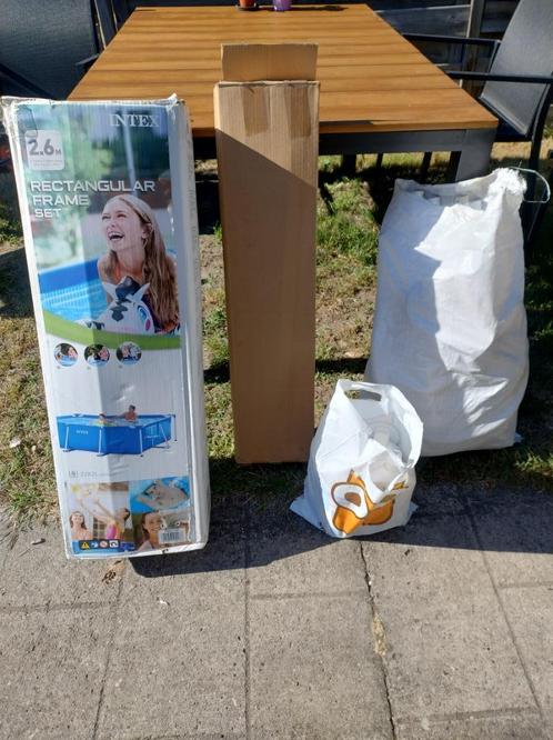rechthoekig metalen frame zwembad intex, Tuin en Terras, Zwembaden, Gebruikt, Opzetzwembad, Minder dan 80 cm, 200 tot 400 cm, Minder dan 200 cm