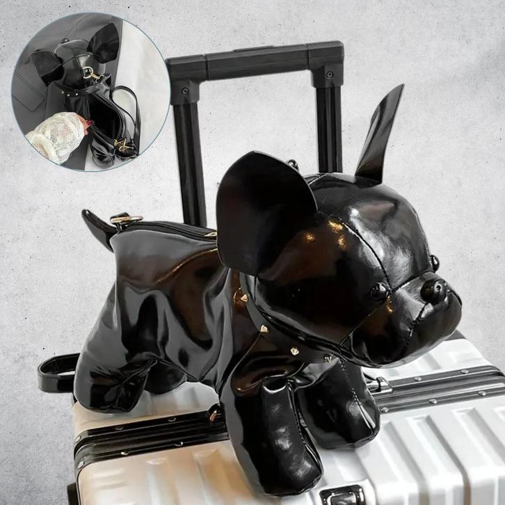 Franse Bulldog Cartoon Schoudertas met verstelbare riem, Handtassen en Accessoires, Tassen | Damestassen, Nieuw, Handtas, Zwart