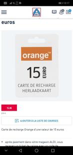 Carte de recharge Orange de 15 euros