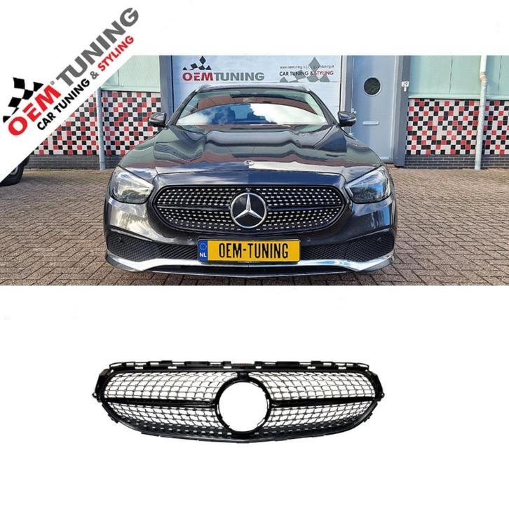 E-Class W213 | Black Diamond GRILLE | 2020-2023 | camera | S, Auto-onderdelen, Carrosserie, Bumper, Mercedes-Benz, Voor, Nieuw