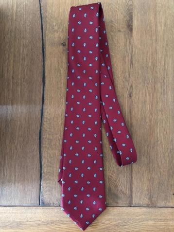 Geoffrey Beene - Rode stropdas met kleine patronen, 8 cm beschikbaar voor biedingen