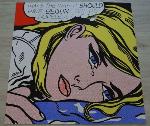 Roy Lichtenstein - Hopeless - Zeefdruk, Antiek en Kunst, Kunst | Litho's en Zeefdrukken, Verzenden