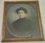 Portrait de femme (fusain) daté et signé  1913, Antiek en Kunst, Ophalen of Verzenden