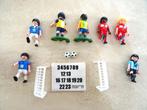 Playmobil voetbal 7 sjottende poppetjes, goals, 2 ballen, Ophalen of Verzenden, Gebruikt, Los Playmobil