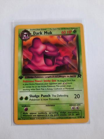 Dark muk 1st edition team rocket, Enlèvement ou Envoi, Comme neuf, Booster