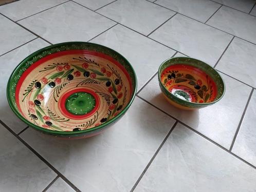 Mediteraanse kommen set handgemaakt en uniek, Huis en Inrichting, Keuken | Servies, Nieuw, Kom(men), Overige stijlen, Keramiek
